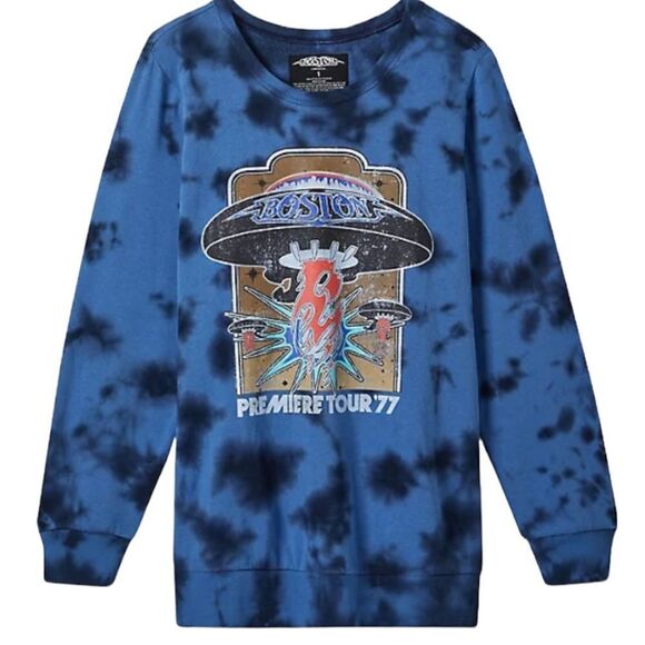 Rock Band Tops - BOSTON Premiere Tour 1977 Rock Band Tie Dye Sweatshirt Unisex NWT